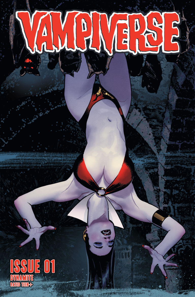 Vampirella Vampiverse NFT comic book by Tom Sniegoski Jeannine Acheson Daniel Maine Adam Hughes Dynamite Entertainment