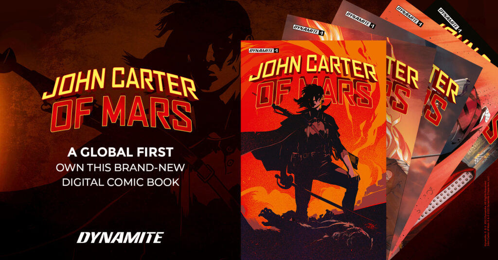 John Carter of Mars Issue 1 NFT comic book by Chuck Brown George Kambadais Dynamite Entertainment Terra Virtua