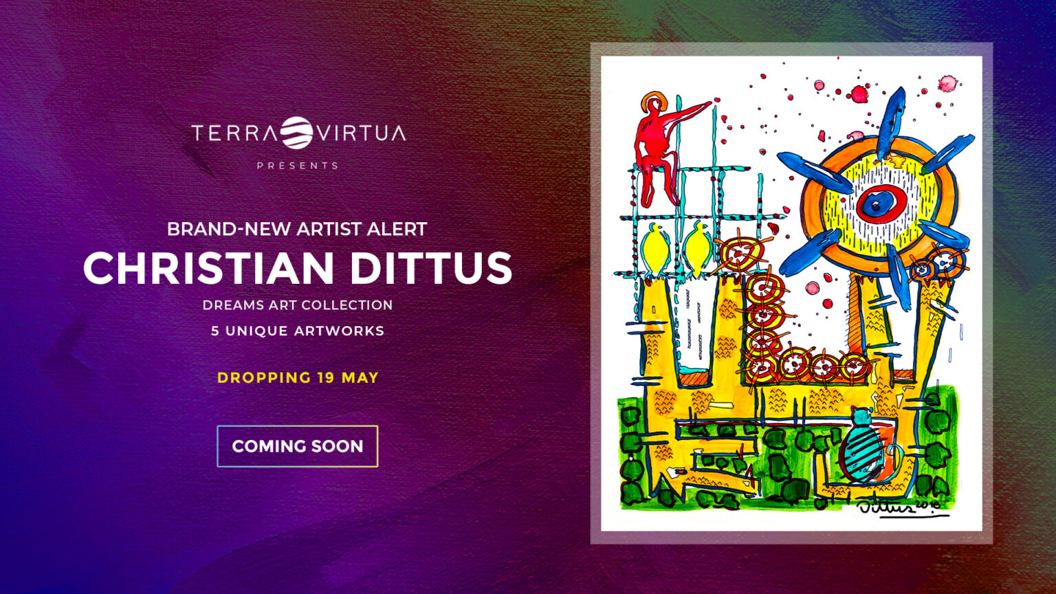 Christian Dittus Dreams NFT Art Collection Terra Virtua Best Friend Protective Soul Blue Skies Release Natural Confinement